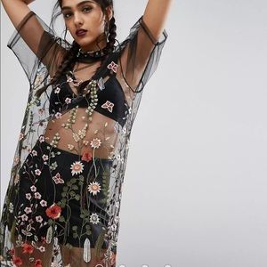 Jaded London Oversized Mesh Dress